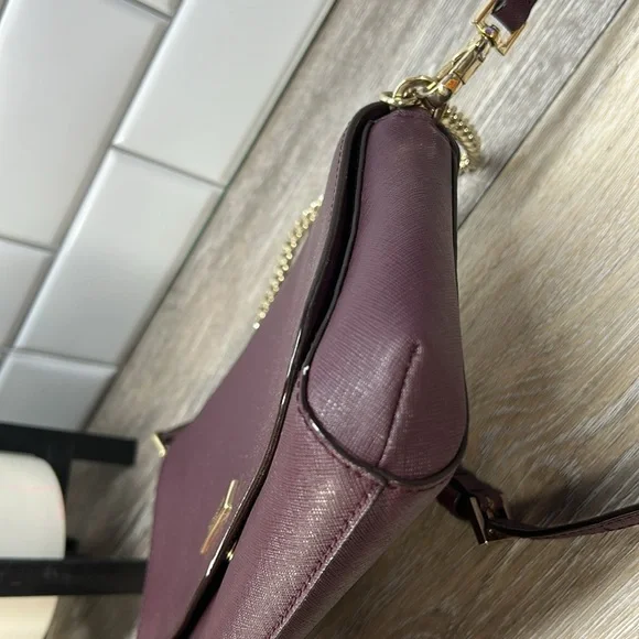 Kate Spade Burgundy Crossbody Bag with Chain Strap - Picture 7 of 15
